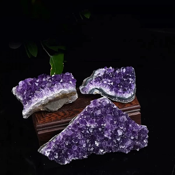 Quartz brut naturel, Quartz yst violet, spécimen de charbon de guérison, grappe de cristal, décoration de la maison|4,80 €|OKKO MODE