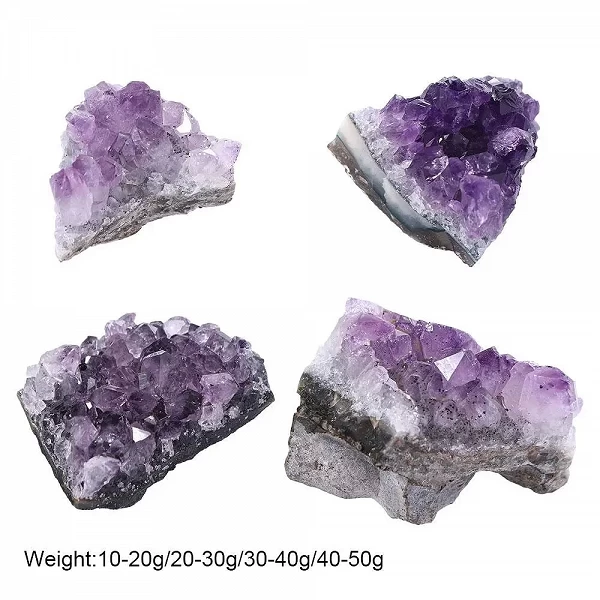 Quartz brut naturel, Quartz yst violet, spécimen de charbon de guérison, grappe de cristal, décoration de la maison|4,80 €|OKKO MODE