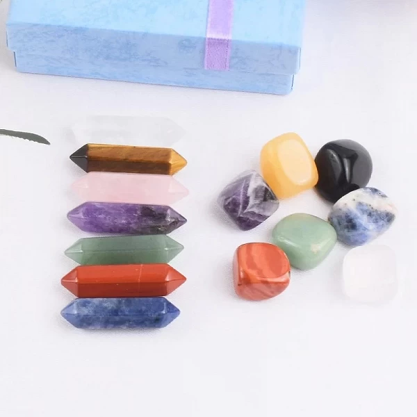 Ensemble de pierres naturelles, pierres précieuses de guérison, quartz, ornement, artisanat, 7 chakras, Reiki, cadeaux|5,95 €|OKKO MODE