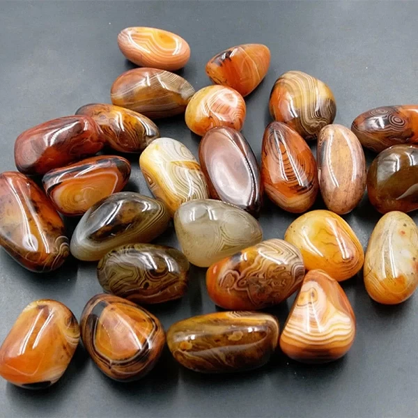 Pierre d'agate lisse naturelle de Madagascar, guérison Reiki décorative, kling de Rotterdam 20-60g|4,49 €|OKKO MODE