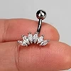 Piercing Nombril en Clip pour Femme, Acier Inoxydable, Pendentif, Anneaux de Nombril, Bijoux de Corps, 14G, 1 Pièce|2,00 €|OKKO MODE