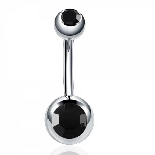 Générateur de piercing au nombril en acier cristal, anneaux de nombril, boule de piercing au corps, bijoux, 5mm, 8mm, 1 pièce|2,69 €|OKKO MODE