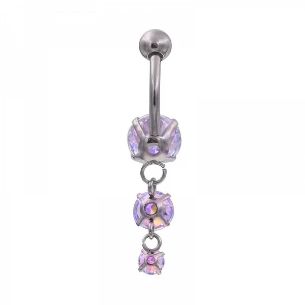 Piercing de nombril 3 en Zircon pour femmes, 1 pièce, pendentif, pétale, cloche, bouton, anneaux, nombril, corps, ventre, bijoux|2,69 €|OKKO MODE