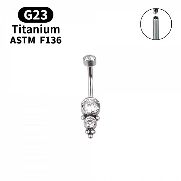 Anneaux de nombril en opale de qualité supérieure ASTM, générateurs médicaux en titane G23, pendentif piercing au nombril, bijou|7,19 €|OKKO MODE