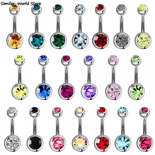 Lot d'anneaux de nombril pendants mignons, piercing au nombril, ensemble d'anneaux de nombril sexy, bijoux en vrac, 14g, 5 pièce|2,99 €|OKKO MODE