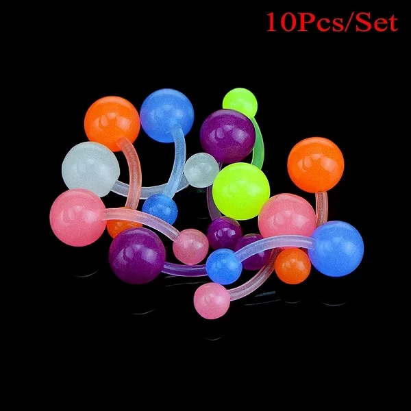 Boucles d'oreilles en Silicone pour le ventre, lot de 10 ou 20 pièces, différentes couleurs, bijoux pour le corps|2,69 €|OKKO MODE