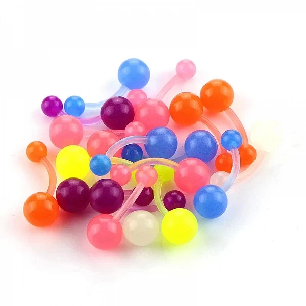 Boucles d'oreilles en Silicone pour le ventre, lot de 10 ou 20 pièces, différentes couleurs, bijoux pour le corps|2,69 €|OKKO MODE