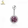 G23titan-Piercing Nombril Femme et Homme, Titane ou Acier, Barbell Incurvé, Bijoux Nombril, Document Argent, Clip, 6-16mm, 14G|5,39 €|OKKO MODE