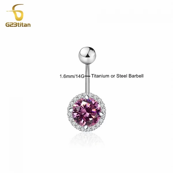 G23titan-Piercing Nombril Femme et Homme, Titane ou Acier, Barbell Incurvé, Bijoux Nombril, Document Argent, Clip, 6-16mm, 14G|5,39 €|OKKO MODE