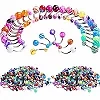 Piercing de nombril en acier inoxydable pour femmes et filles, bijoux de corps, mélange de mode, document acrylique, 30 pièces, |3,59 €|OKKO MODE