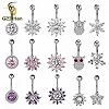 Piercing Nombril Titane 14G G23 pour Femme, Boucle d'Oreille, Bijoux en Argent, Barbell, Clip, Anneaux Nombril, Sexy, Accessoire|4,97 €|OKKO MODE