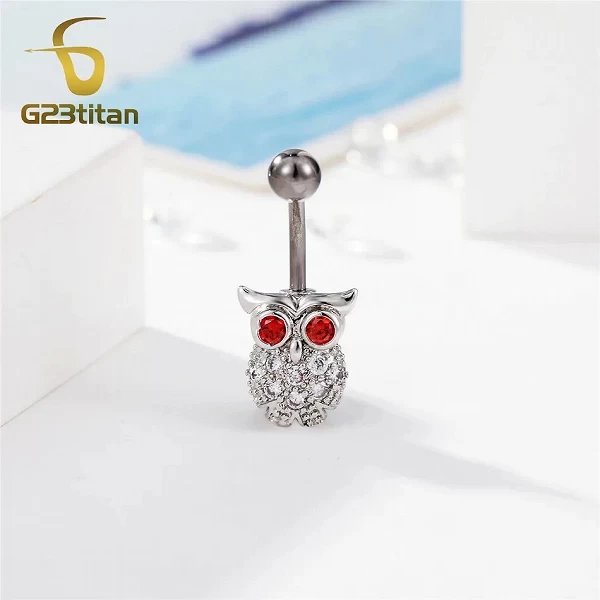 Piercing Nombril Titane 14G G23 pour Femme, Boucle d'Oreille, Bijoux en Argent, Barbell, Clip, Anneaux Nombril, Sexy, Accessoire|4,97 €|OKKO MODE