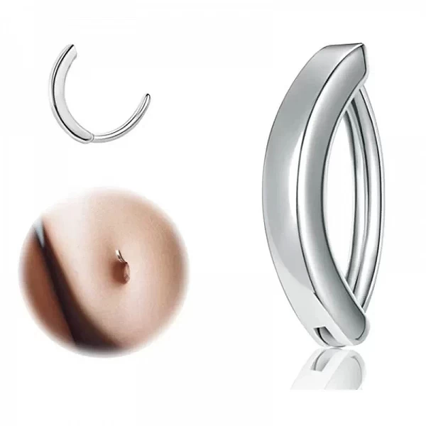 Piercing de Nombril Perforé Minimaliste, Anneau de Nombril, Anti-Allergie, Cuivre, Corps Ombilical, 1 Pièce|2,69 €|OKKO MODE