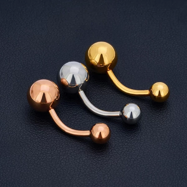 Anneaux de nombril colorés en titane G23 pour femmes, bijoux de piercing au nombril, 14G, incrustation, haute qualité, nouveau|4,49 €|OKKO MODE