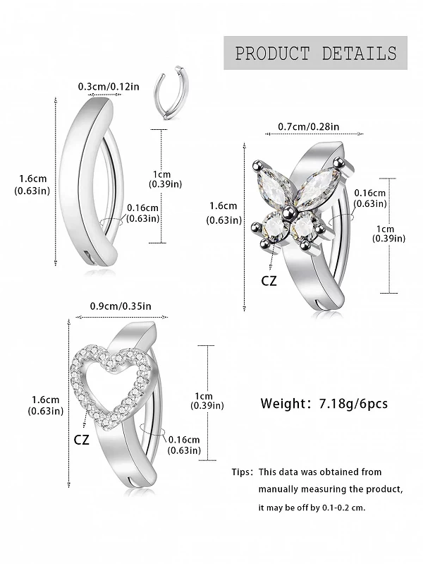 Piercing de Nombril Papillon en Acier Inoxydable, Bijoux en Forme de Cœur, Barbell, Plaqué Or 18K, Paupières Incurvées, 1 Pièce|1,98 €|OKKO MODE