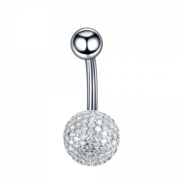 Anneau de nombril en acier CZ pour femmes, générateur de nombril, piercing au nombril, bijoux de corps sexy, 14G, 1PC|1,79 €|OKKO MODE