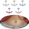 CitroZcomprenes-Anneaux de nombril pendants pour femmes et filles, piercing au nombril incurvé en acier, générateurs SION L, bij|1,79 €|OKKO MODE