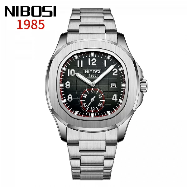 NIBOSI-Montre de sport réveiller ANAUT en acier inoxydable pour homme, marque de luxe, à quartz, étanche, Shoous|23,85 €|OKKO MODE