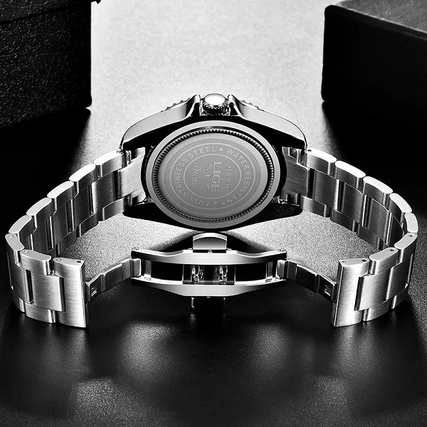 LIGE-Montre-bracelet à quartz pour homme, étanche, date, horloge, sport, luxe, noir, mode, marque supérieure, nouveau, 2023|36,36 €|OKKO MODE