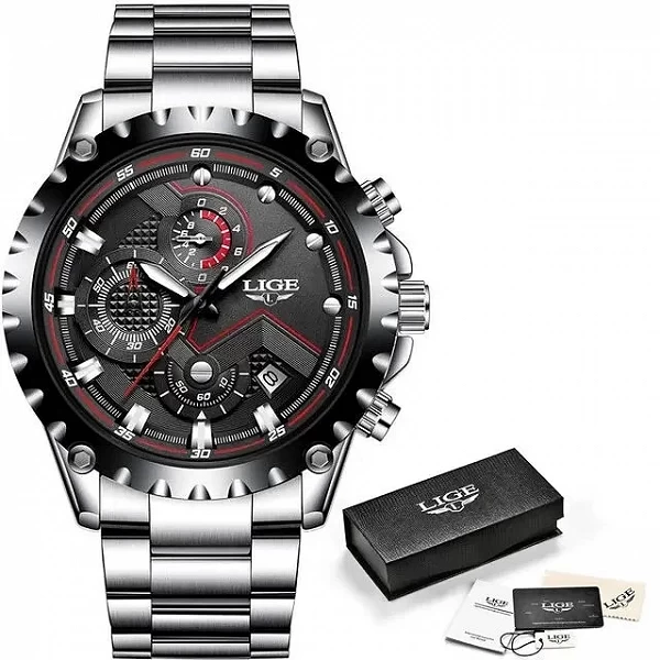 LIGE-Montre à quartz étanche pour homme, montre-bracelet de sport militaire, classique, marque supérieure, luxe, mode, affaires|22,94 €|OKKO MODE