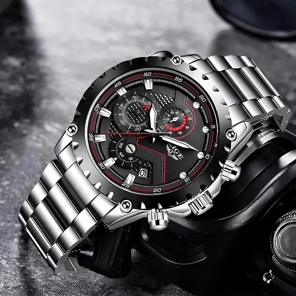 LIGE-Montre à quartz étanche pour homme, montre-bracelet de sport militaire, classique, marque supérieure, luxe, mode, affaires|22,94 €|OKKO MODE