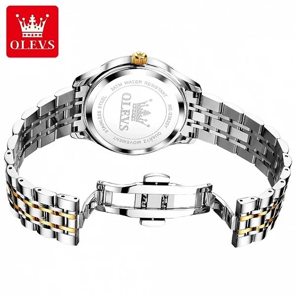 OLEVS-Montre à Quartz avec Bracelet en Acier Inoxydable pour Homme, Marque de Luxe Originale, Semaine Calendrier Shoous, Cadran |32,56 €|OKKO MODE