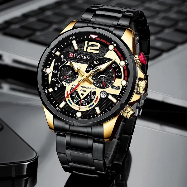 Montre d'affaires en acier inoxydable pour homme, Curren-montre à quartz, mode décontractée, six milles, luxe, 8395|25,20 €|OKKO MODE