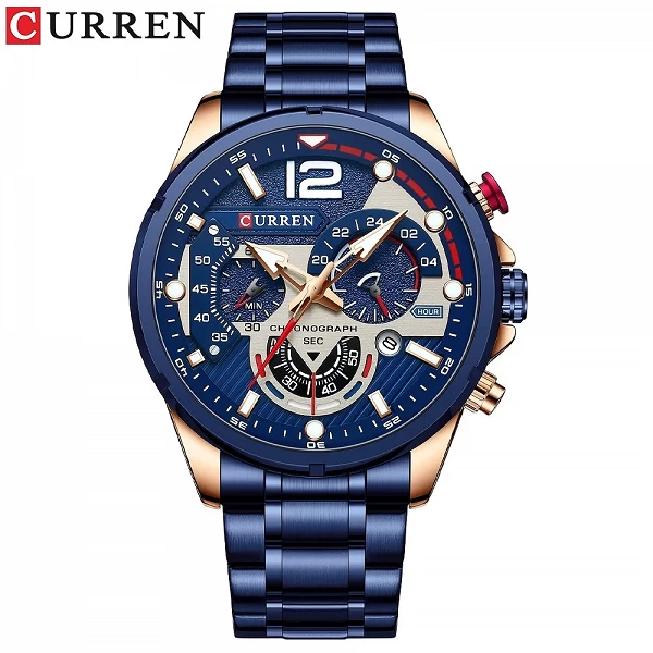 Montre d'affaires en acier inoxydable pour homme, Curren-montre à quartz, mode décontractée, six milles, luxe, 8395|25,20 €|OKKO MODE