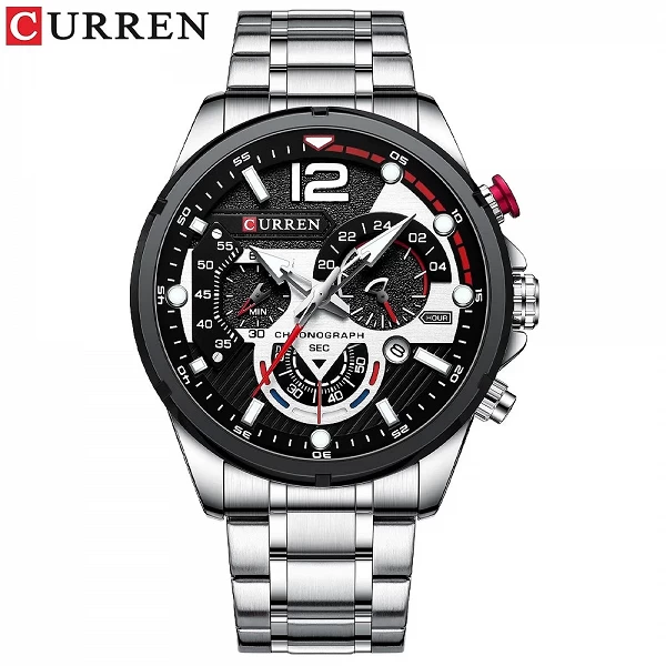 Montre d'affaires en acier inoxydable pour homme, Curren-montre à quartz, mode décontractée, six milles, luxe, 8395|25,20 €|OKKO MODE