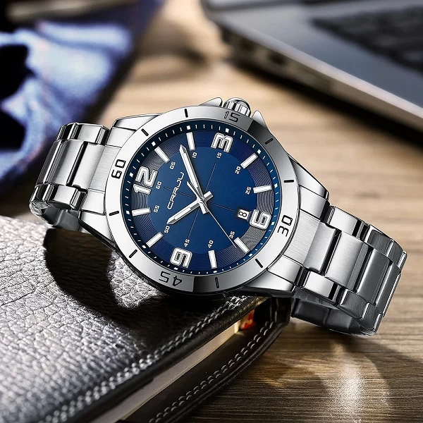 Montre à Quartz en Acier Inoxydable pour Homme, Montre-Bracelet de Luxe avec Date, Business, Décontracté, Nouvelle Mode|19,08 €|OKKO MODE