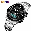 Montre de luxe entièrement en acier pour homme, SKMEI-montre d'affaires étanche, mode sport, horloge à quartz|10,79 €|OKKO MODE