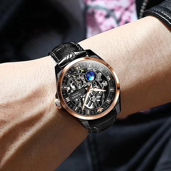 PINKE-Modules de montre mécaniques automatiques vissés pour hommes, design leton, miroir saphir étanche, montres pour hommes ave|371,90 €|OKKO MODE