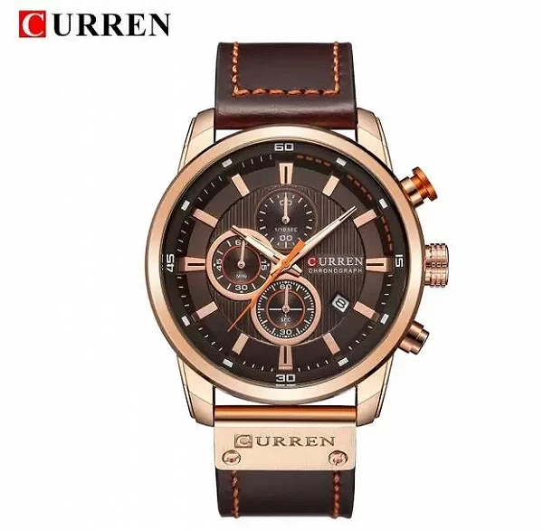 CURREN – montre de sport en cuir pour homme, chronographe, à Quartz, style militaire|16,80 €|OKKO MODE