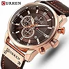 CURREN – montre de sport en cuir pour homme, chronographe, à Quartz, style militaire|16,80 €|OKKO MODE