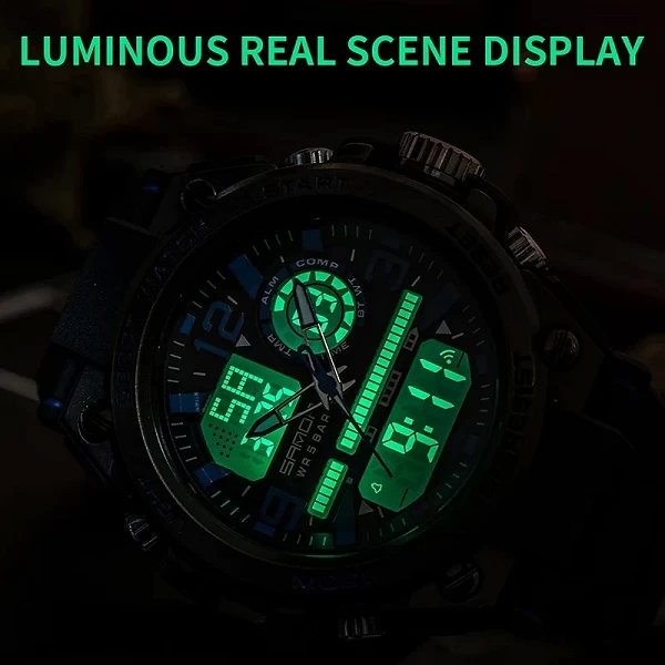 SANDA-Montre à quartz analogique de luxe pour homme, style G, sport, militaire, numérique, LED, étanche 50m, horloge masculine, |11,95 €|OKKO MODE