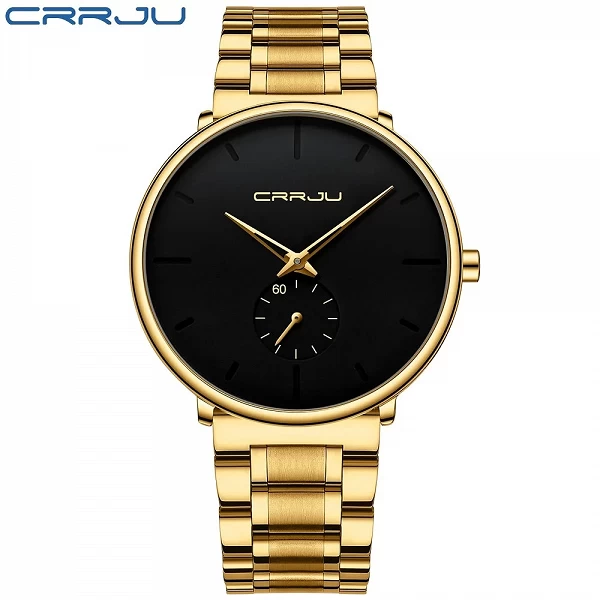 CRRJU – montre-bracelet en acier inoxydable pour homme, accessoire de luxe, étanche, à Quartz|17,86 €|OKKO MODE