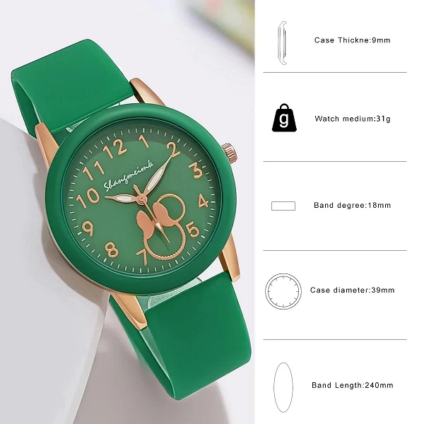 Montres de Luxe : Quartz Silicone pour Femme, Bijoux Ronde|3,00 €|OKKO MODE