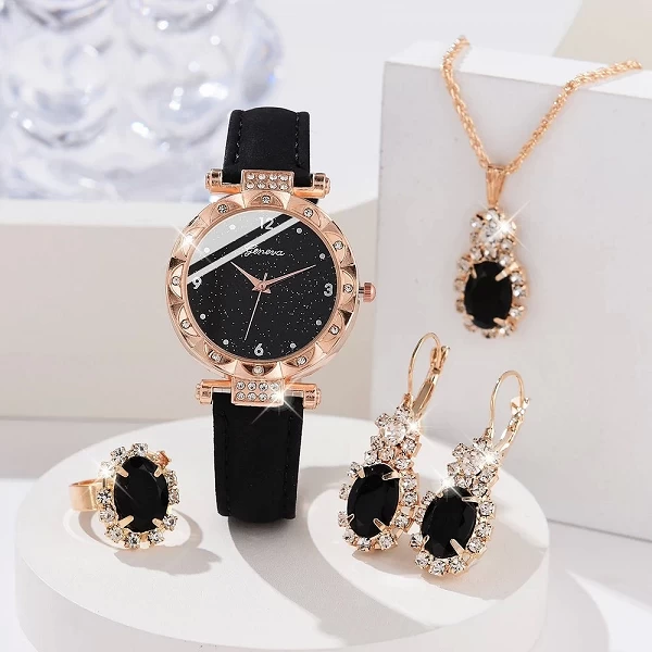 Bijoux : Ensemble Raffiné de Montre-Bracelet Quartz Femme, 5 pièces.|4,00 €|OKKO MODE