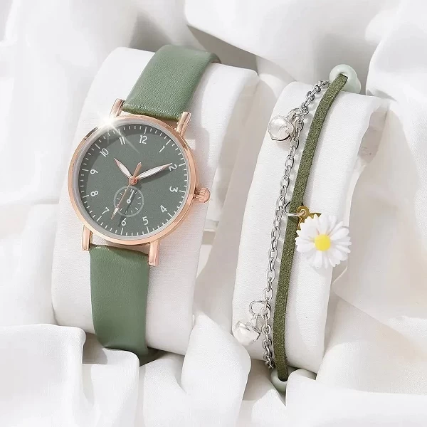 Montres pour Femmes : Robe Romantique en Cuir Bijoux Quartz|3,00 €|OKKO MODE