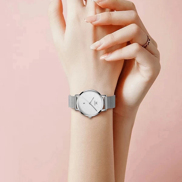 Montres Femme : Bracelet Quartz étanche Luxe, Ceinture Maille Décontractée|26,01 €|OKKO MODE