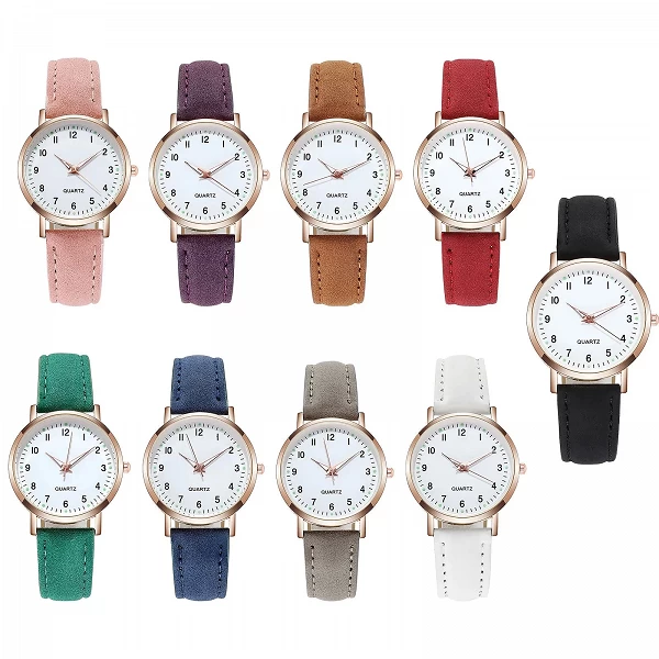 Montres Femmes : Montre-Bracelet Analogique à Quartz, Luxueuse avec Ceinture en Cuir Mode Féminine|3,59 €|OKKO MODE