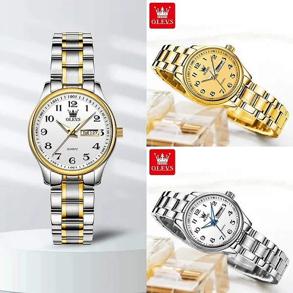 Montres pour Femme – Bracelet de Luxe Original en Acier Inoxydable, Étanche à Quartz Or|25,79 €|OKKO MODE