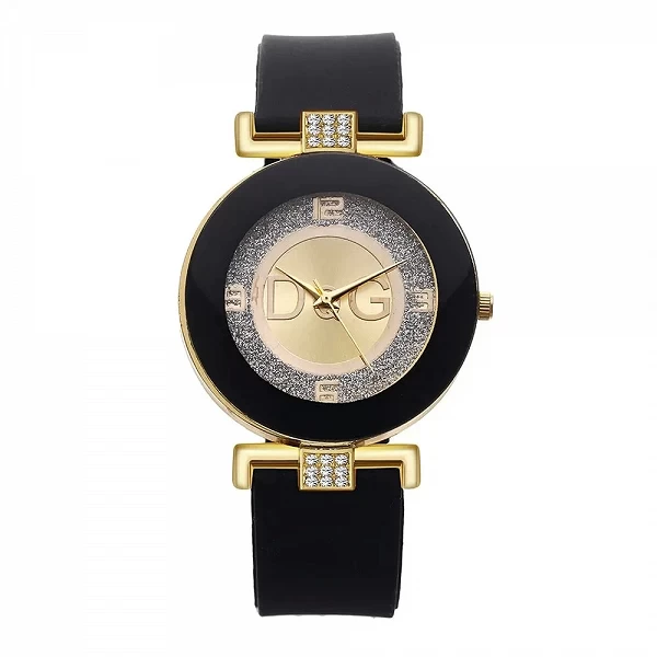 Montre à quartz Simple pour femmes, noir et blanc, design minimaliste, bracelet en silicone, grand cadran, mode créative,montre |3,59 €|OKKO MODE