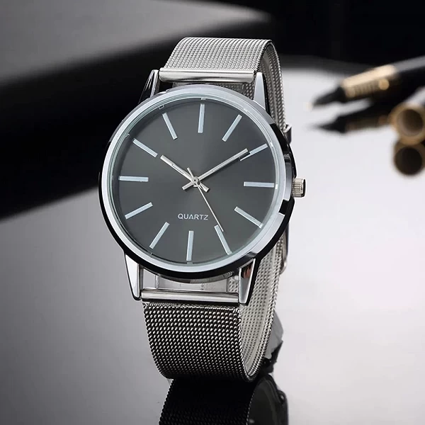 Montres à quartz de luxe pour femmes, montre d'affaires minimaliste en argent pour dames, cuir respirant, horloge en acier, nouv|3,50 €|OKKO MODE