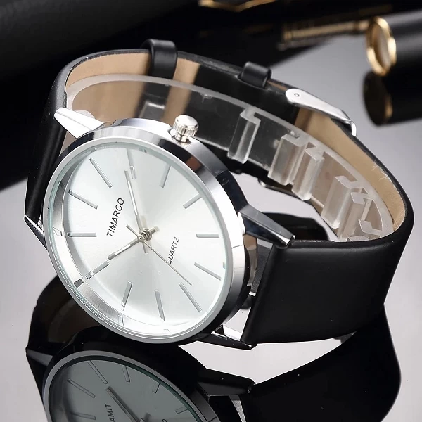 Montres à quartz de luxe pour femmes, montre d'affaires minimaliste en argent pour dames, cuir respirant, horloge en acier, nouv|3,50 €|OKKO MODE