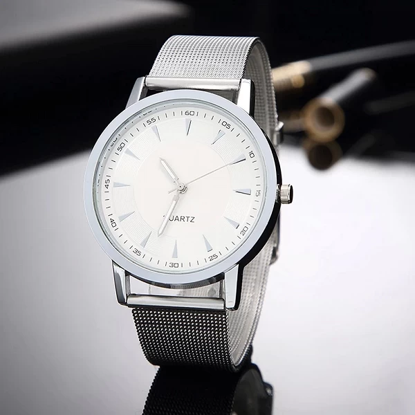 Montres à quartz de luxe pour femmes, montre d'affaires minimaliste en argent pour dames, cuir respirant, horloge en acier, nouv|3,50 €|OKKO MODE