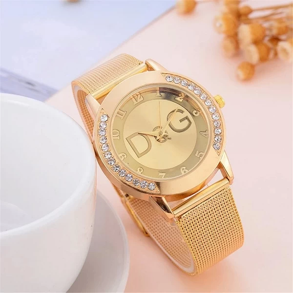 Montres à Quartz pour femmes marque de luxe avec diamants Design numérique Simple montre décontractée ceinture en maille or brac|4,01 €|OKKO MODE