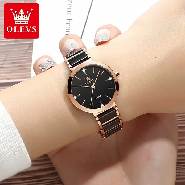 Montres - Élégance Féminine Mouvement Japonais, Bracelet Céramique Luxe|26,10 €|OKKO MODE