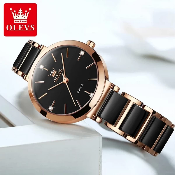 Montres - Élégance Féminine Mouvement Japonais, Bracelet Céramique Luxe|26,10 €|OKKO MODE