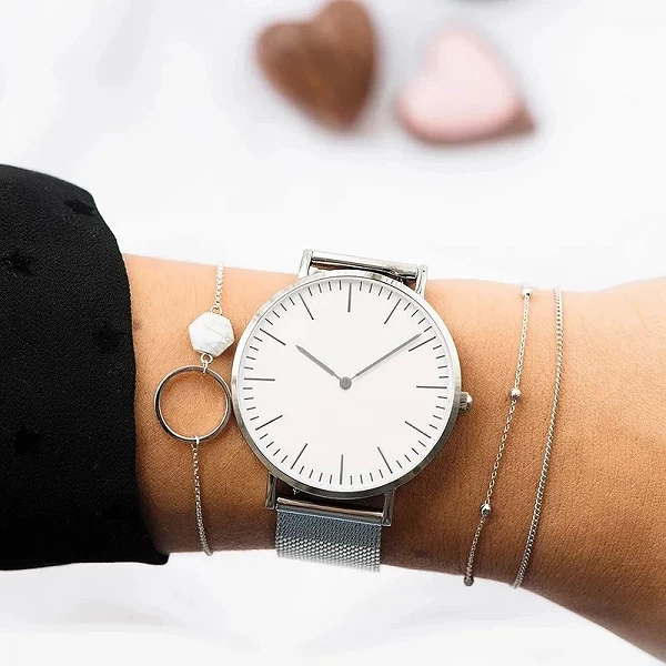 Montre de luxe en or Rose pour femmes, Montre-Bracelet à Quartz décontractée en acier pour dames|4,55 €|OKKO MODE